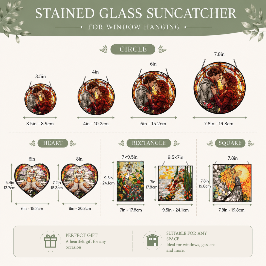 Stained Glass Suncatcher for Window Hanging